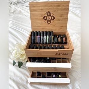 Stocked doTERRA Double Drawer Bamboo Box- make an offer- need to clear my space!